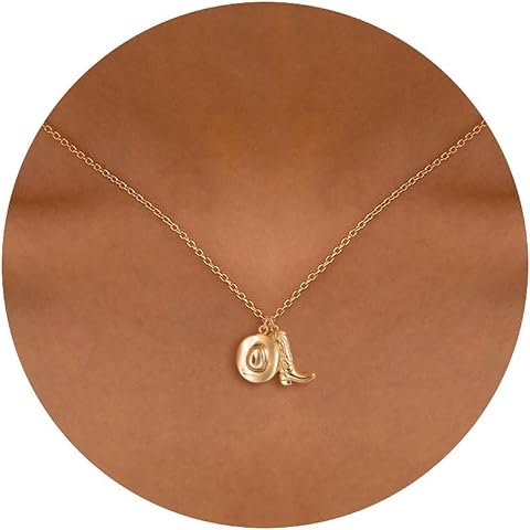 PRTGL Dainty Gold Necklace: 14k Gold Plated Dianty Boots Bow Sun Moon Horse Evil Eye Conch Seahorse Necklace for Women 16.5