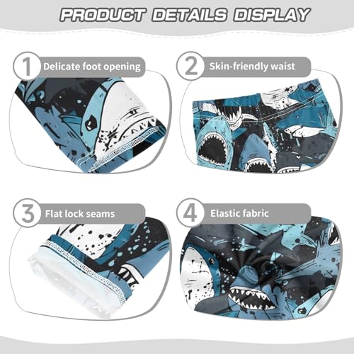 Cool Shark Abstract Girls Leggings Soft Stretch Workout Yoga Dance Pants for Kids Casual Tights3