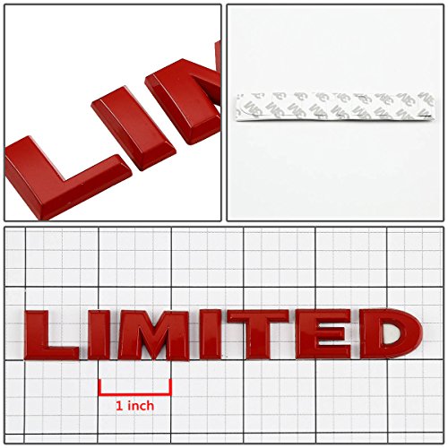 Image of DNA EM-L-LIMITED-RD - Red inchLimited inch Logo Metal Decal Emblem