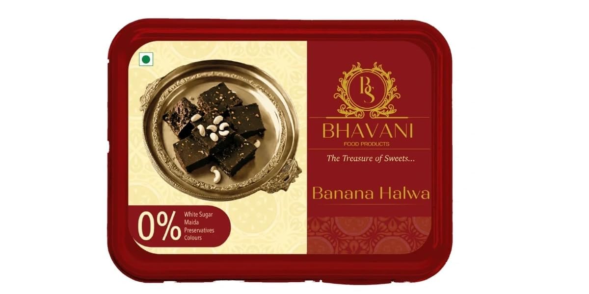 Bhavani NENDRAN BANANA HALWA – 250 grams |Traditional Kela Halwa Made with Pure Ghee & Jaggery | No White Sugar, No Maida, No Preservatives | Diwali Sweets | Rakhi Gift | 6 months Shelf-life