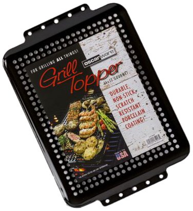 Oscarware Porcelain Coated Grill Topper – 16" x 12" BBQ Accessory for Grillin...