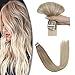 Produktbild Sunny Nordic Tape Extensions Echthaar Balayage Blond Skin Weft Menschliches Haar Ombre Remy Extensions Tape in Kleber 20pcs/50g Echt Haare Tape in Extensions 60cm
