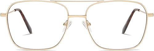 Gafas de lectura retro para mujeres y hombres, aviador, cuadrado, luz azul, computadora, lector de 1.50 2.00 AM6076