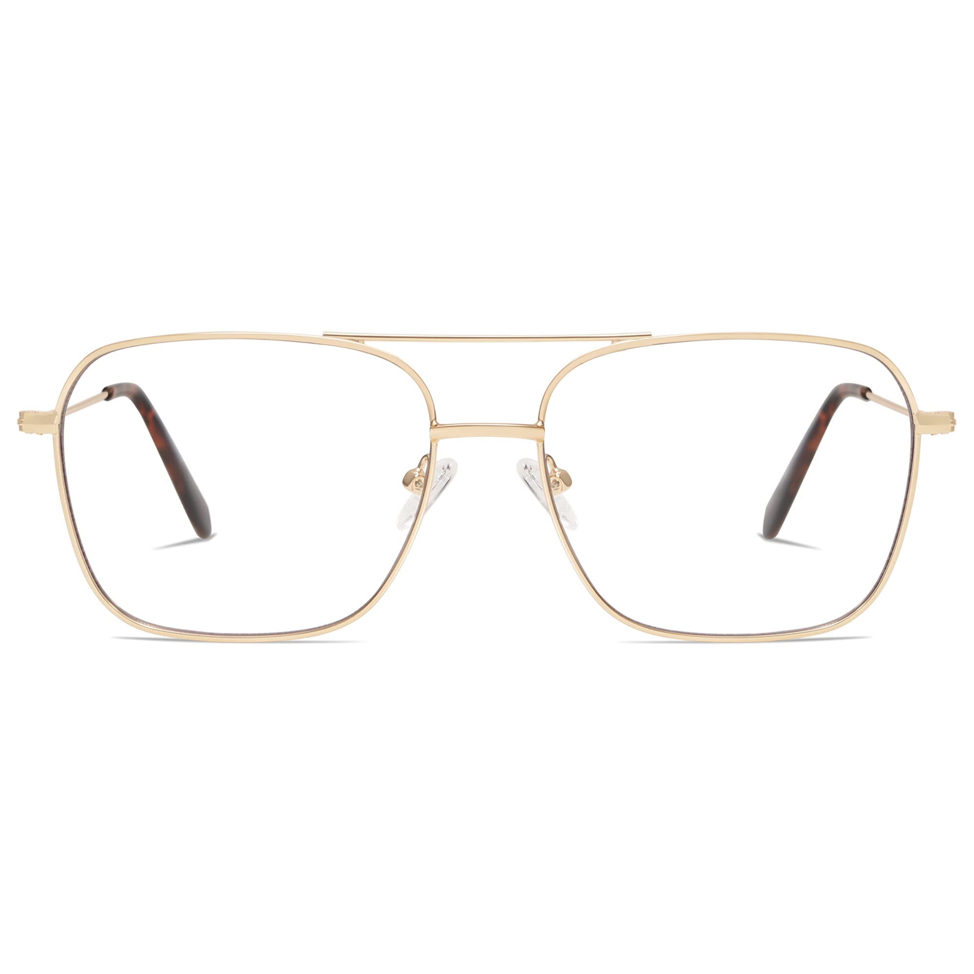 AMOMOMA Retro Reading Glasses for Women Men Aviator Square Blue Light Computer Womens Reader 1.50 2.00 AM6076