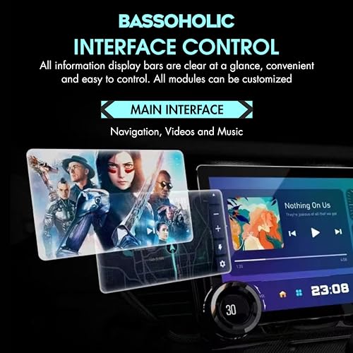 Image of BASSOHOLIC 10.36 inch Diamond 2K Android 13 Car Stereo | TS18 Octa-Core | 4+64GB | 2K Touch | WiFi | GPS | Android Auto | DSP | 360 Ready | Dual Rotary Knob | Bluetooth | Google Maps | 1-Year Warranty
