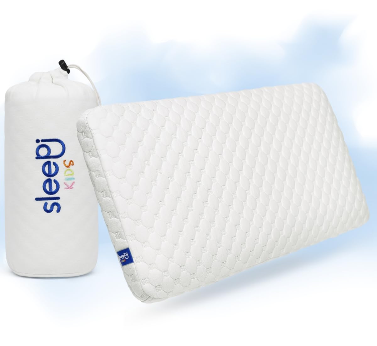 sleepi® Kids Comfort | Comfort Nackenstützkissen für Kinder ab 3 Jahre | 60 x 30 x 7cm | ergonomisches Kinderkissen | Orthopädisches Kissen | Kindernackenstützkissen