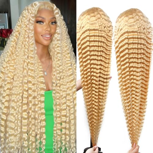 Tanduca 613 Lace Front Wig Human Hair 30 Inch 13x6 Blonde...