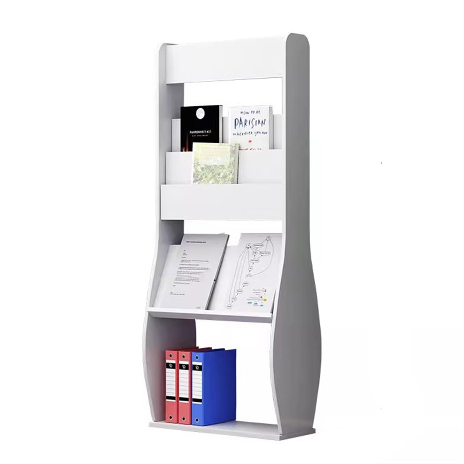 Ljhfg63kuyt One Color Newspaper Stand Floor-Standing Magazine Rack Leaflet Display Racks Vertical Data Floor Books And Newspaper Brochure Stand Literature Rack
