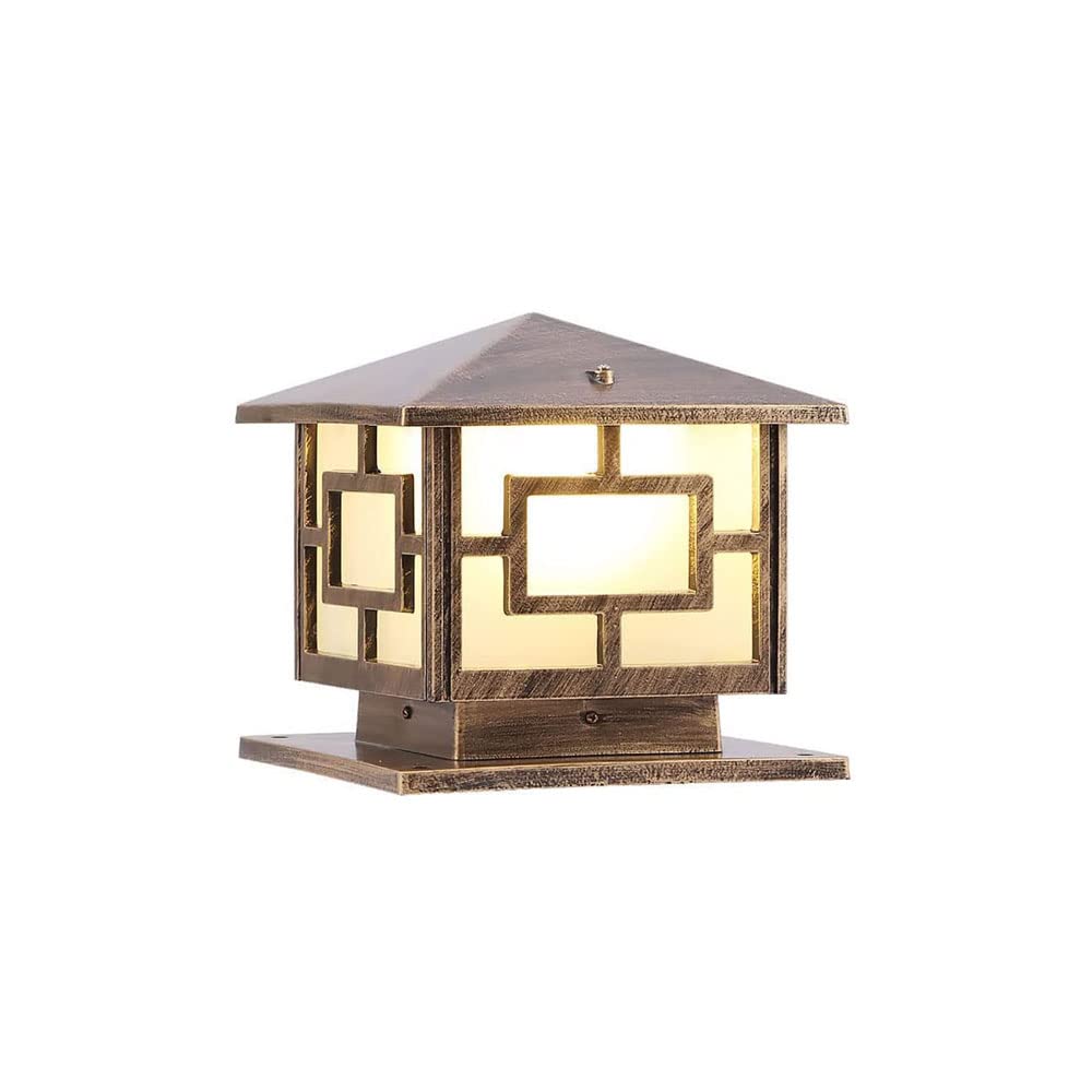 HXYSXHJUO Creative Personality E27 Column Light Outdoor Waterproof Pillar Lamp Wall Gate Decoration Post Villa Courtyard Landscape Lawn Street Lights