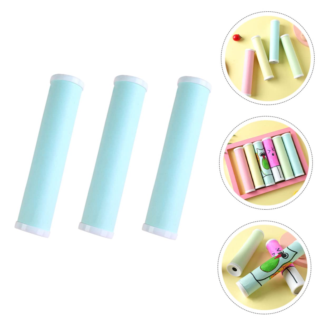 LIOOBO Children's DIY Kaleidoscope Kit 3pcs Colorful Kaleidoscope Toys Hand Painting for Boys Girls