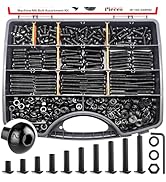 Twidec/633PCS M6 Bolt Assortment Kit 12.9 Grade M6x10/12/14/16/20/25/30/35/40/45mm Button Head He...