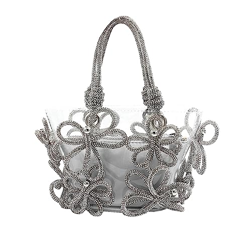 Bolso transparente de PVC con brillo para mujer miniatura 1
