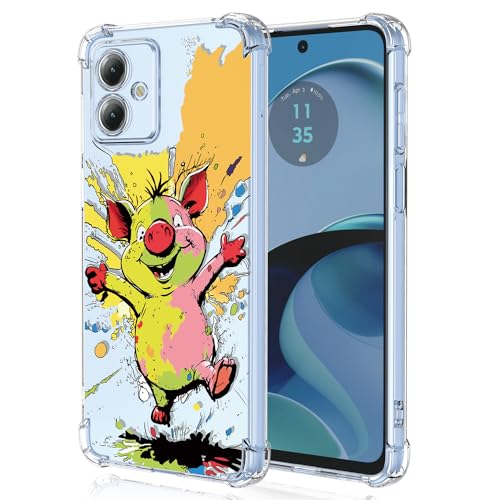 XINYEXIN Handyhülle Für Motorola Moto G14 / G54 – Weiche Silikon Hülle Mit Wellen-Design, Stoßfest & Kamerafreundlich, In Rosa