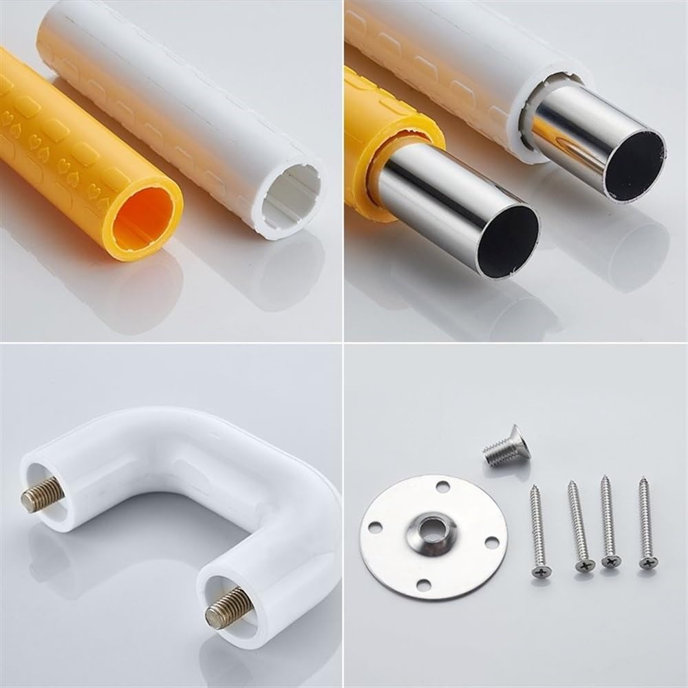 Barre di sostegno vasca 28/38 / 48 cm Scala del corrimano ringhiera di sicurezza del bagno Barre di sicurezza for anziani Disabilitato Anti-slip doccia doccia for vasca da bagno Maniglie per il bagno
