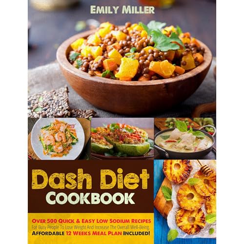 Dash Diet Cookbook Audiolibro Por Emily Miller arte de portada