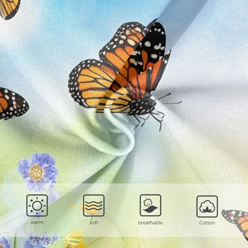 Toddler Underwear Floral 2t Cotton Panties for Girl Bright Briefs Kids Undies Vibrant Spring Flowers Butterflies3