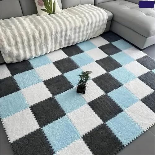 Tapis puzzle mousse sol froid solution dalles peluche moelleuses - 4