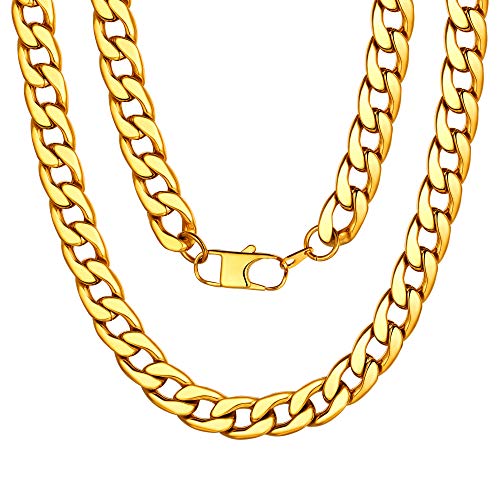 Mens Chunk Gold Chain 12MM Curb Chain 18K Gold Plated Necklace Jewelry Gift Heavy Duty Neck Chain