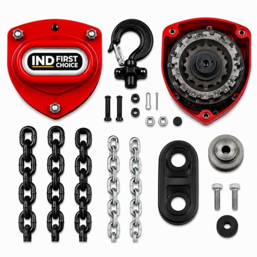 Image of 2 Ton Manual Chain Pulley Block, 3 Meter Lift Height, Normal Series, Heavy Duty Chain Hoist with Safety Hook for Industrial, Construction & Warehouse Use