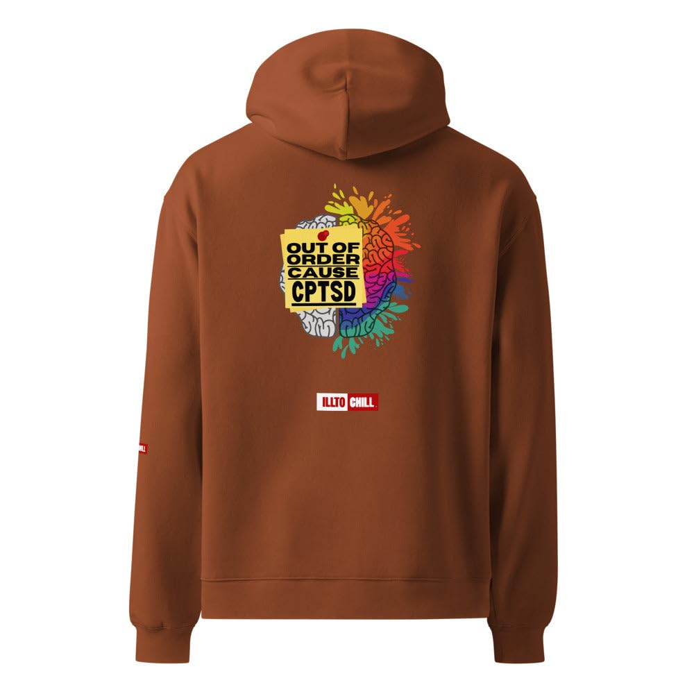 Złożone PTSD bluza oversize z kapturem duma świadomość prezent dla dorosłych