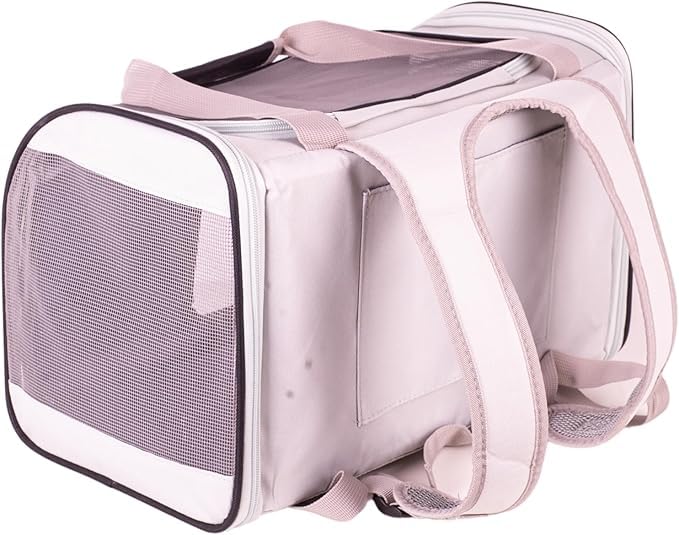 Quibropets Bubupets Transporter dla zwierząt domowych, plecak dla psów i kotów, do 7 kg, 44 x 30 x 28 cm, czarny