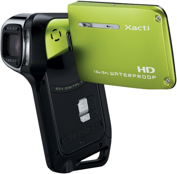 SANYO VPC-CA9 Xacti 9 Megapixel Water Proof HD Digital Video Camcorder, Green