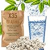 Ajima 35 Perles de Céramique Grises Fermentées – Filtre à Eau Naturel Anti-Calcaire pour Carafe, Bouilloire, Gourde, Lave-Linge – Purification et Adoucissement de l’Eau