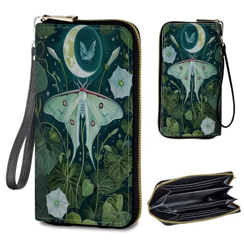 Image of Womens Wallet PU Leather Wristlet Wallets for Women, Large Capacity Lady Fashion Wallet Card Holder Zipper Wallet