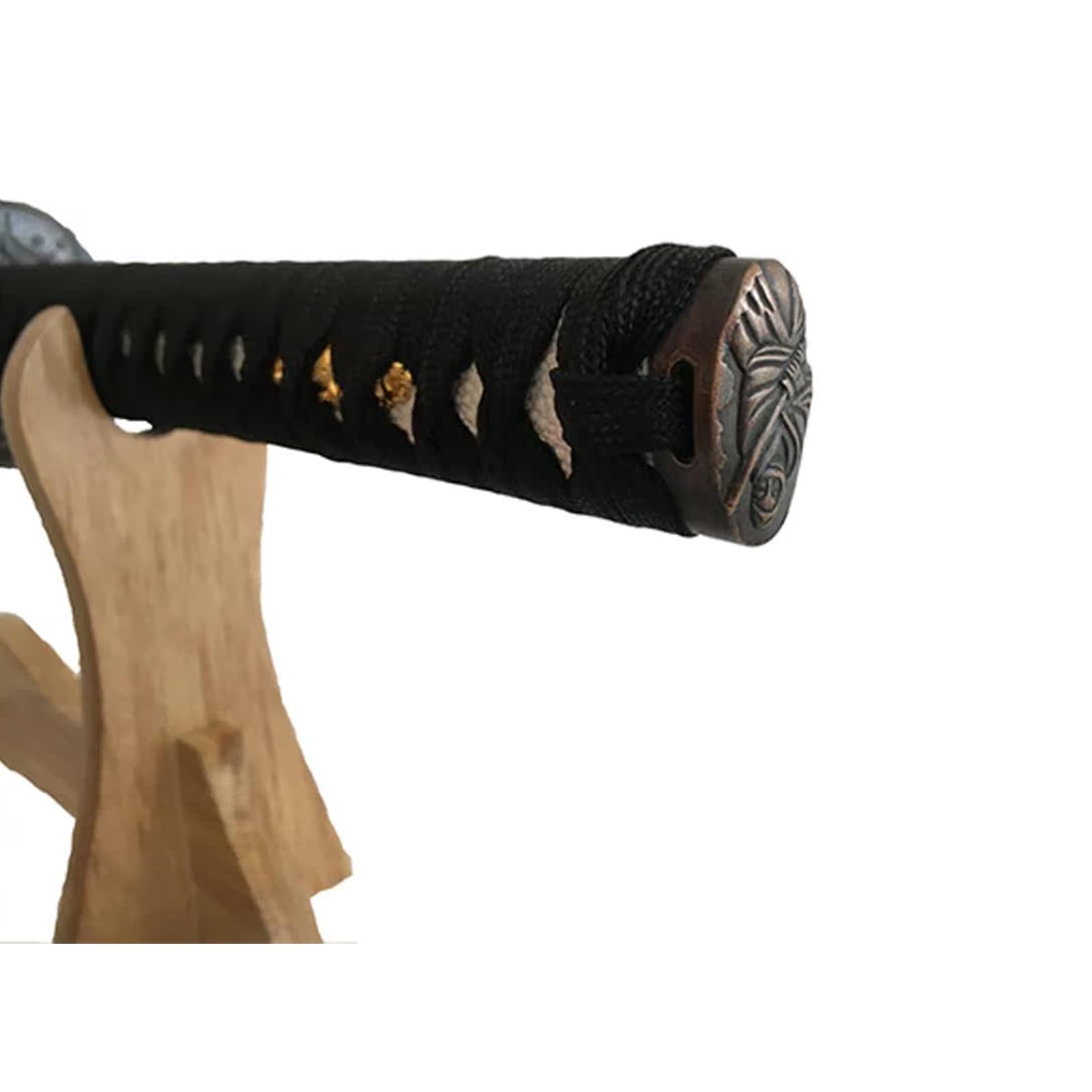 【Arte en Madera】 Espadas samurái japonesas de Madera 100 cm,Bokken Hecho a Mano con guardamanos de Hierro,Katana de Palisandro Natural para Entrenamiento de Kendo,Cosplay,Accesorios,decoración