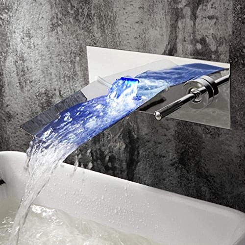 Robinet cascade LED pour lavabo et vasque de salle de bain design