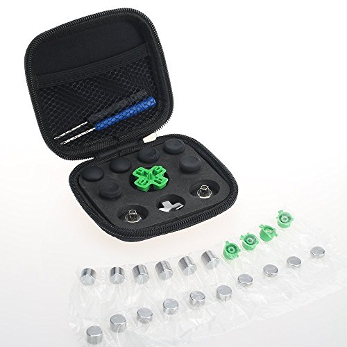 MOSTOP PS4 Controller Thumbsticks Replacement Parts Buttons Thumb Stick Joystick Replacement for Playstation 4 Controller (31 Pcs)