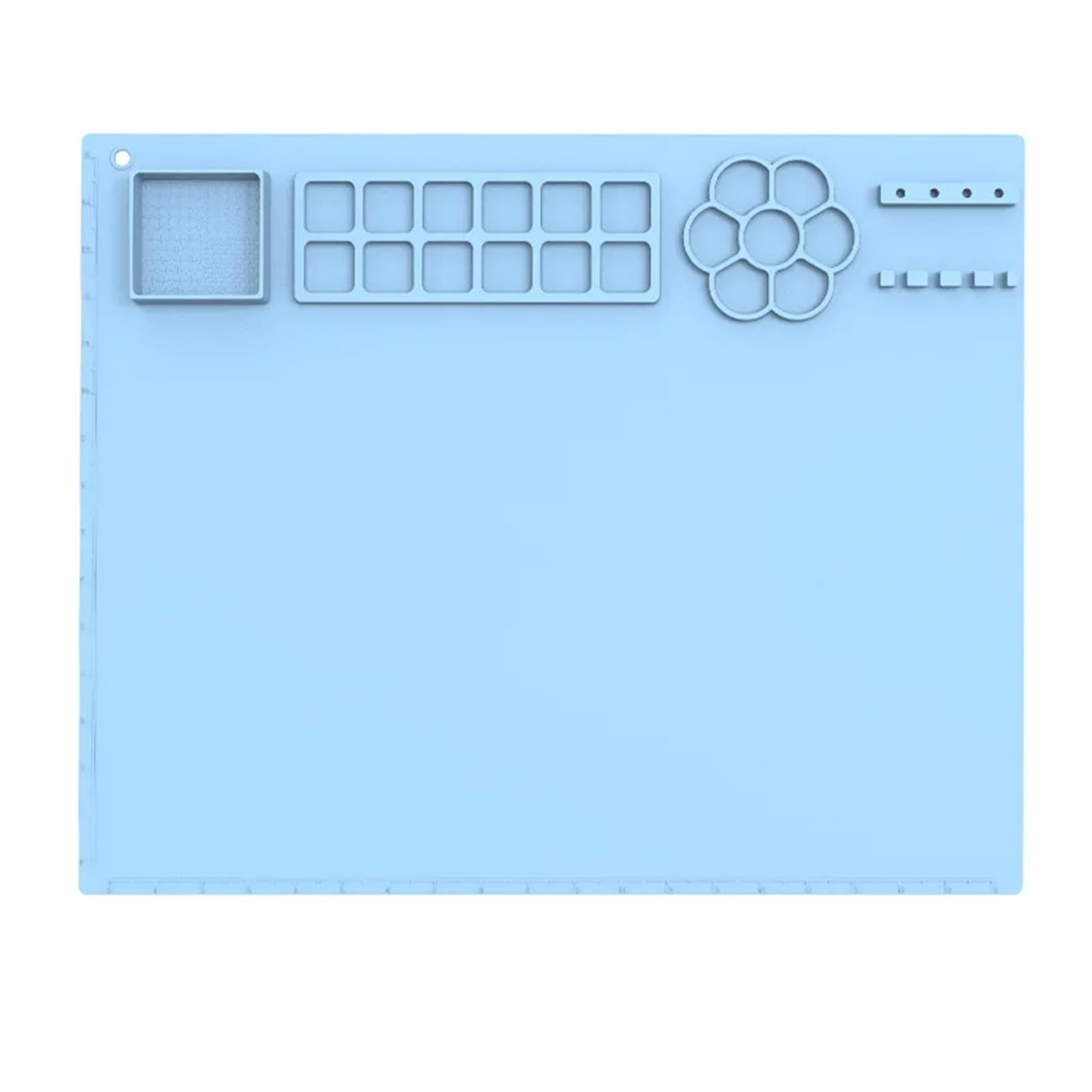 Sdiuakbv Blue Painting Mat Silicone Painting Mat Silicone Painting Pad Diy Rectangle Graffiti Mat Art Oil Washable For Drawing