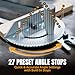 POWERTEC Universal Table Saw Miter Gauge and Aluminum Miter Bar, 27 Angle Stops Miter Gauge, Works w/Table Saws, Band Saw, Router Table (71142)