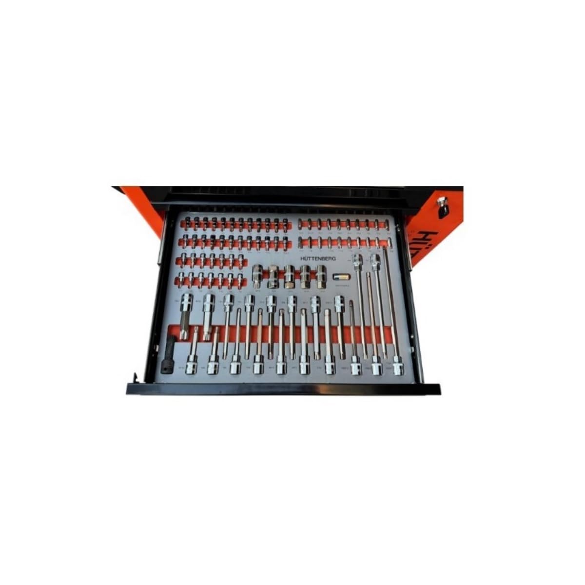 GrecoShop Carrello Porta Attrezzi con Utensili, 7 Cassetti con Organizer, Carrello Officina Professionale con Ruote, Struttura Robusta per Meccanici e Fai da Te con Chiave Dinamometrica 1/2"