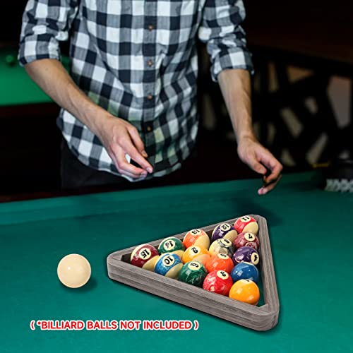 GSE Games & Sports Expert Deluxe Heavy Duty Solid Wood Billiard 8-Ball Triangle / 9-Ball Diamond Pool Ball Racks for 2-1/4" Pool Balls, Billiards Accessories - Image 6