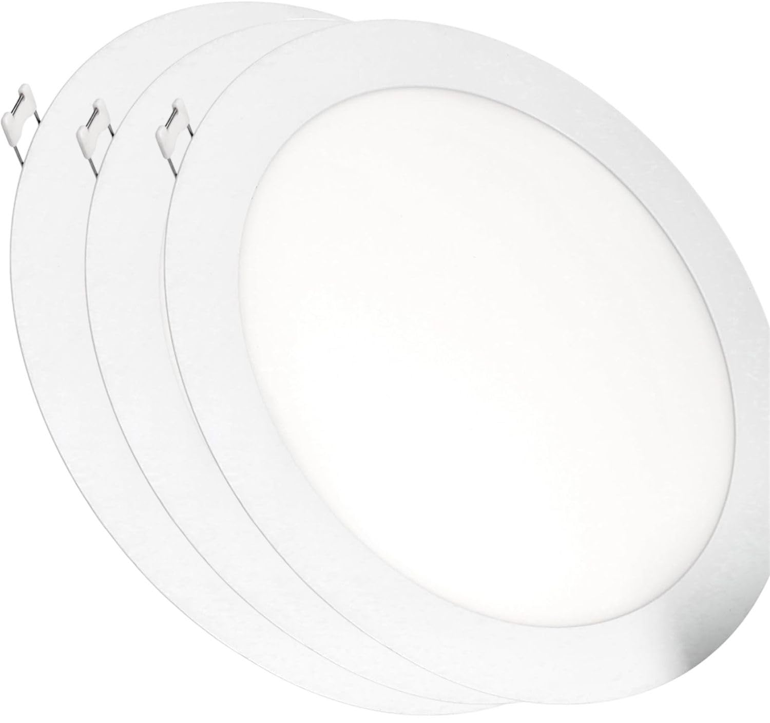3 Faretti LED Da Incasso Quadrato 6W - Luce Bianca Naturale 4200K, Per Soffitto Cartongesso
