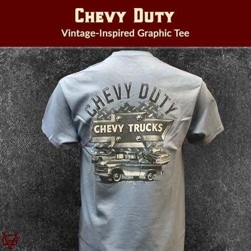 Vintage Goods Apparel Men's Graphic T-Shirt, Chevy Duty - Officially Licensed Chevy Tee, Gift for Classic American Truck Guys2