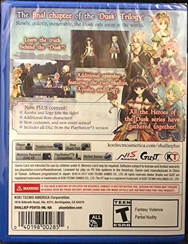 ATELIER SHALLIE: ALCHEMIST OF THE DUSK SEA - PS VITA