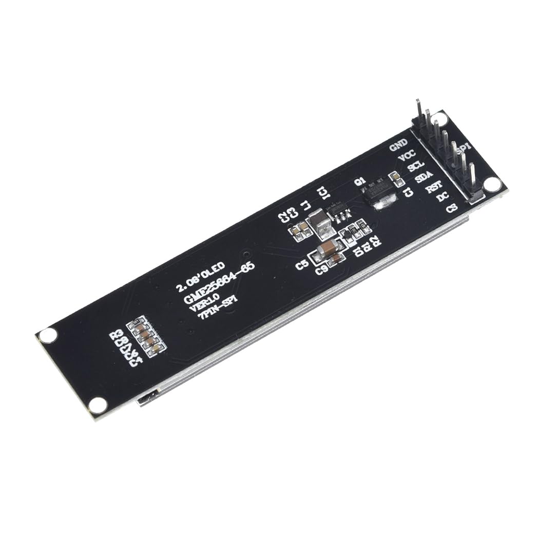 Hailege 2.08 "Module d’affichage OLED SH1122 256x64 OLED 2.08 pouces 256 * 64 OLED Écran LCD SPI 7 broches 4 fils prend en charge 16 niveaux de blanc Crayscale