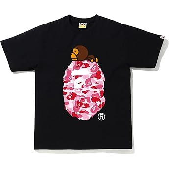 24ss Trendy Casual Top Bap Long Term Couple Fashion Pure Cotton Double Yarn Men and Women Casual Sports Short Sleeve T-Shirt-color14||S