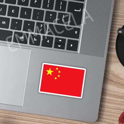 Image of (3PCS) China Flag stickers, Countries Flag Stickers - Waterproof Vinyl Decals For Laptops, Tumblers, Water Bottles, Books, Scrapbooks, Size 3 x 2 Inch