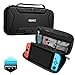 Produktbild Nintendo Switch Tasche, Tragetasche für Nintendo Switch, Harte Schützend und Groß Reisetasche mit Griff Aufbewahrung 15 Spiele Konsole Adapter Nintendo Switch Zubehör in Schwarz (26.6x12.8x5.6cm)