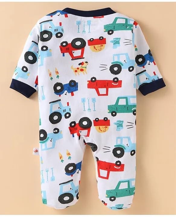 Image of New Born Baby 100% Cotton Rompers for Sleepsuits Jumpsuit Night Suits for Baby Boys & Girls |Onesies| Infant Clothes Pack of 3