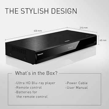 Panasonic DP-UB820ABK 4K Ultra HD Blu-ray Player with Dolby Vision