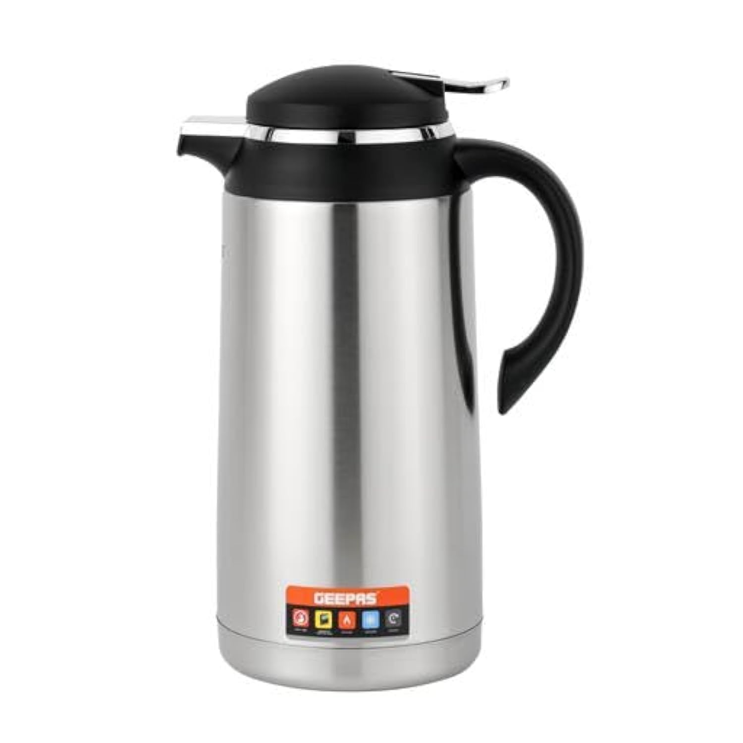 Geepas 1.9 L Stainless Steel Vacuum Flask- GVF27025/ for Hot and Cold Beverages, for upto 24 Hours/Comfortable to Hold and Easy to Carry/Suitable for Indoor and Outdoor Use, Home