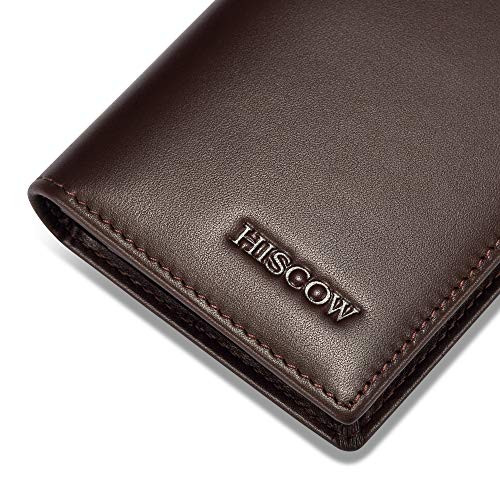 Image of HISCOW Business Card Holder with Large Compartment - Full Grain Leather