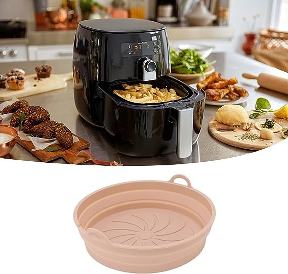 Besillia 1 Pcs Silicone Air Fryer Liners, Collapsible Silicone Liners for Air Fryer Basket, Reusable Silicone Pot Baking Tray Oven Accessories Easy Cleaning Heat Resistant -Top 8.2In Bottom 7In.Pink (B0CG3HHG8J) Amazon Price History, Amazon Price Tracker