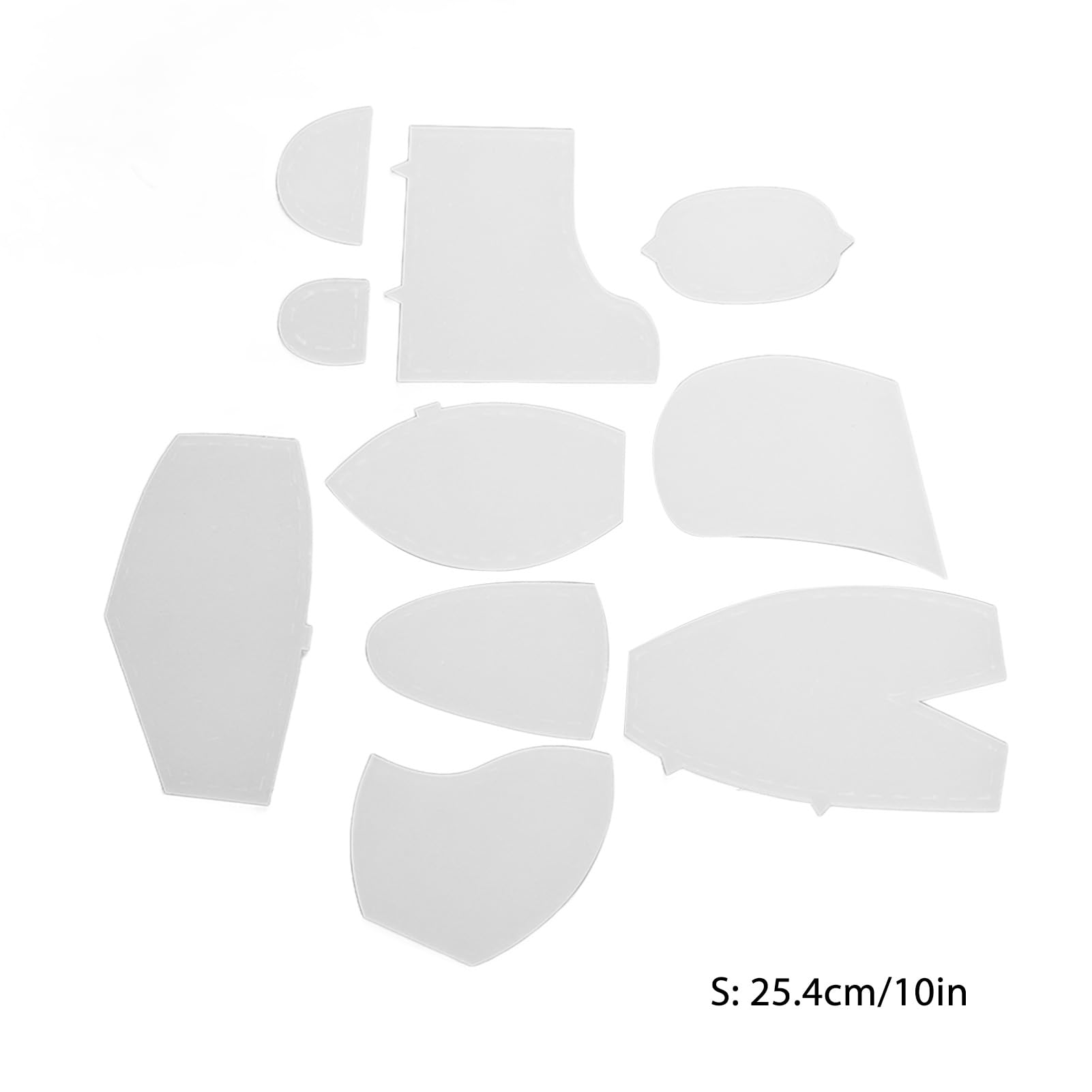 10 Pcs Bear Template Ruler Set 10/12/15 Inch Acrylic Memory Bear Sewing Patterns Cutting Set Kids Bear Quilting Templates for DIY Art Crafts (25cm)