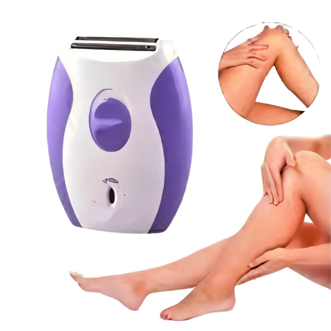 Small Km-280R Recharge Able Double Shaver Lady Shaver For Bikni Line, Under Arms, Hands And Legs (Purple, Pack of 1)