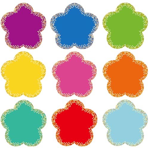 Image of Seajan 108 Pcs 3.5 Inch Confetti Flower Cutouts for Classroom | Paper Flower Cutouts, Back to School Small Bulletin Board Decoration, Assorted Colors Accent Decor, for DIY Craft